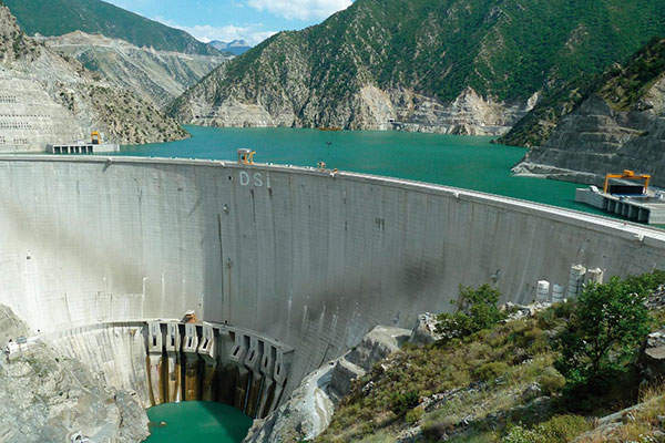 The Deriner dam and power plant is owned and operated by Turkey's General Directorate of State Hydraulic Works (DSI). Image courtesy of Poyry.
