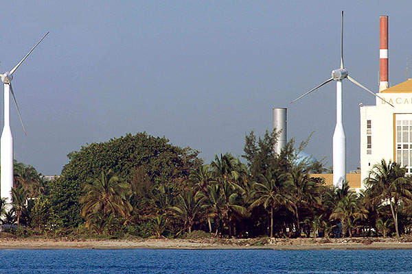 The Bacardi wind farm consists of two turbines rated at 250kW each.